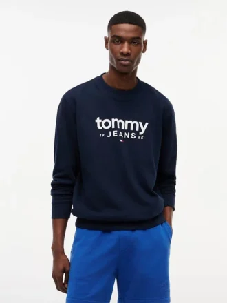 Tommy Jeans ロゴ スエード調スウェットシャツ