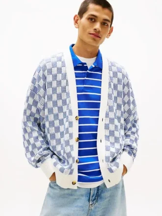 Tommy Jeans リラックスフィット チェックカーディガン