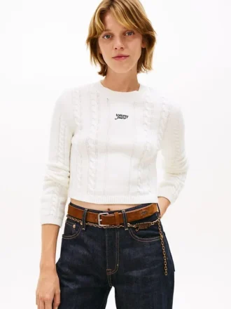 Tommy Jeans スクリプト ケーブルニット セーター