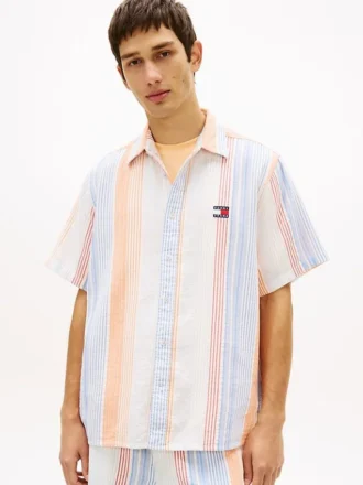 Tommy Jeans リラックス ストライプ ドビーシャツ