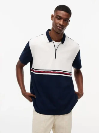 Tommy Jeans リラックス クォータージップ ポロ Tommy Jeans リラックス クォータージップ ポロ