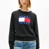 Tommy Jeans フラッグロゴ・ティップド・セーター