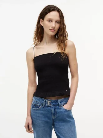 Tommy Jeans スリムフィット シャーリング タンクトップ