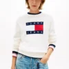 Tommy Jeans フラッグロゴ・ティップド・セーター