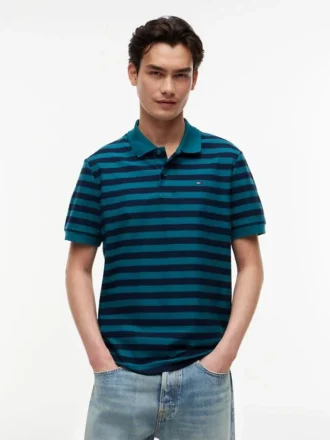 Tommy Jeans レギュラーフィット ストライプ ポロシャツ