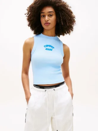 Tommy Jeans パフプリントロゴ タンクトップ