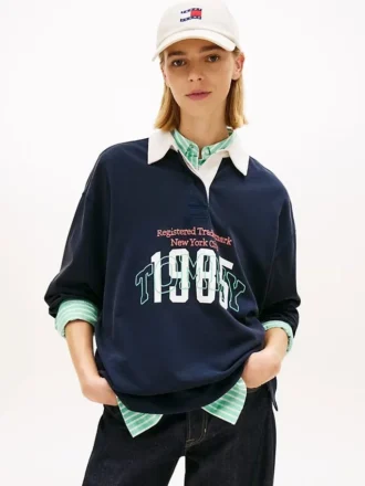 Tommy Jeans 1985 ロゴ オーバーサイズ ラグビー