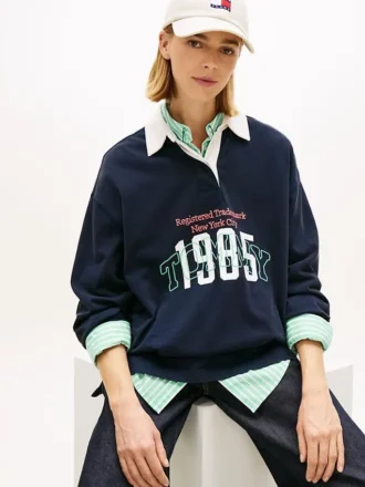 Tommy Jeans 1985 ロゴ オーバーサイズ ラグビー