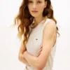 Tommy Jeans サイドタイ リネンブレンドトップス Tommy Jeans サイドタイ リネンブレンドトップス