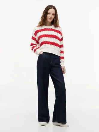 Tommy Jeans ストライプ ケーブルニット セーター