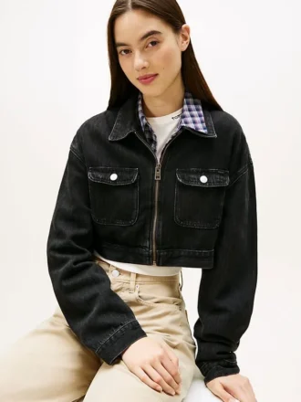 Tommy Jeans クロップドデニムジップジャケット