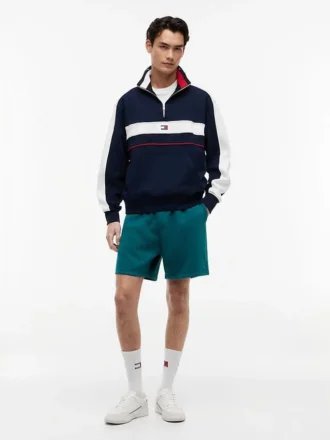 Tommy Jeans カラーブロック クォータージップ