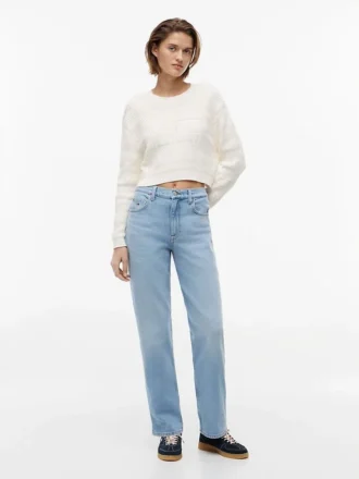 Tommy Jeans テクスチャード・レースアップ・セーター