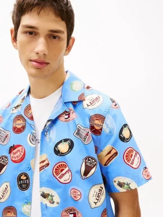 Tommy Jeans プリントポプリン キャンプシャツ