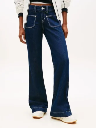 Tommy Jeans ローライズ ブーツカット ポケットジーンズ