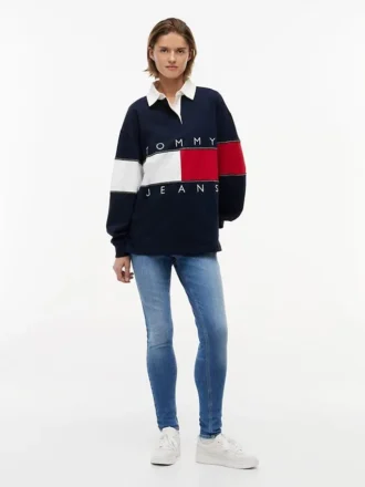 Tommy Jeans オーバーサイズフィット フラッグ ラグビー