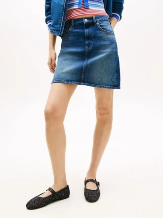 Tommy Jeans ハイライズ デニム ミニスカート