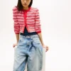 Tommy Jeans スリムフィット ストライプ カーディガン