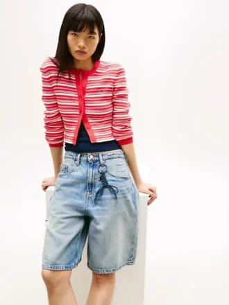 Tommy Jeans スリムフィット ストライプ カーディガン