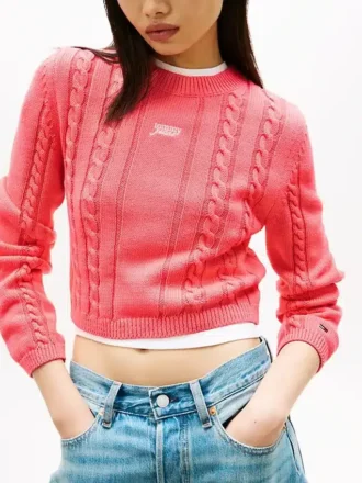 Tommy Jeans スクリプト ケーブルニット セーター