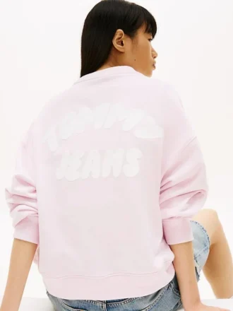 Tommy Jeans パフプリント ボックス型スウェットシャツ