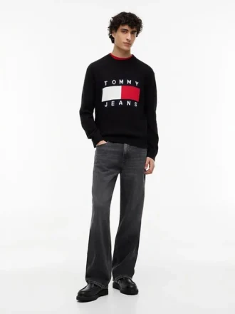 Tommy Jeans フラッグロゴ クルーネックセーター