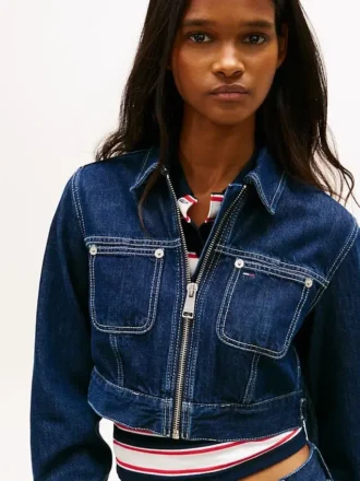Tommy Jeans クロップドデニムジップジャケット