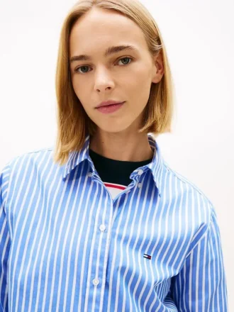 Tommy Jeans ストライプ ポプリンシャツ