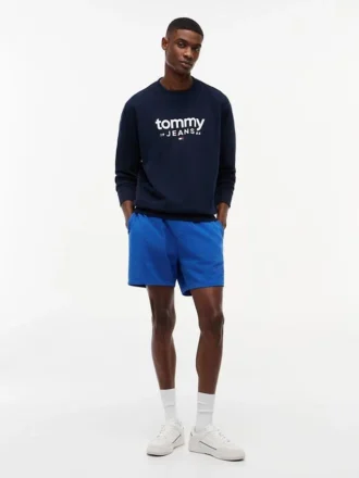 Tommy Jeans ロゴ スエード調スウェットシャツ