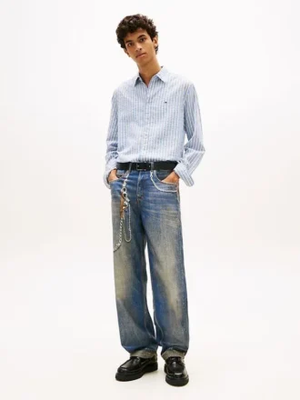 Tommy Jeans チェーンプリント リラックスジーンズ