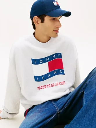 Tommy Jeans ウェービー・フラッグ・ロゴ スウェットシャツ