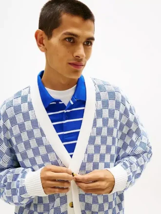 Tommy Jeans リラックスフィット チェックカーディガン