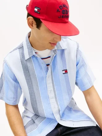 Tommy Jeans リラックス ストライプ ドビーシャツ