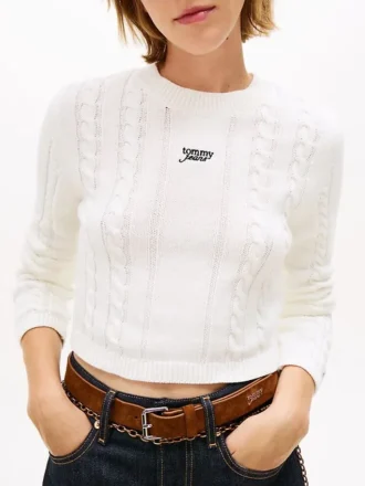 Tommy Jeans スクリプト ケーブルニット セーター