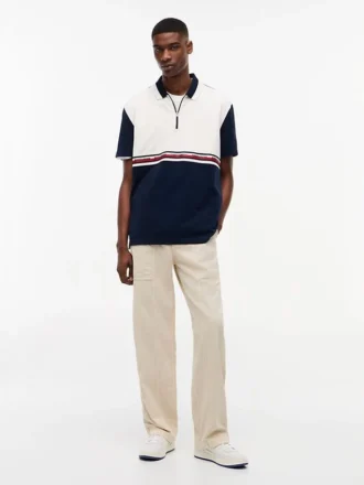 Tommy Jeans リラックス クォータージップ ポロ Tommy Jeans リラックス クォータージップ ポロ