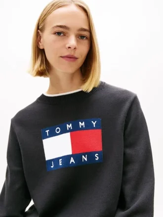 Tommy Jeans フラッグロゴ・ティップド・セーター