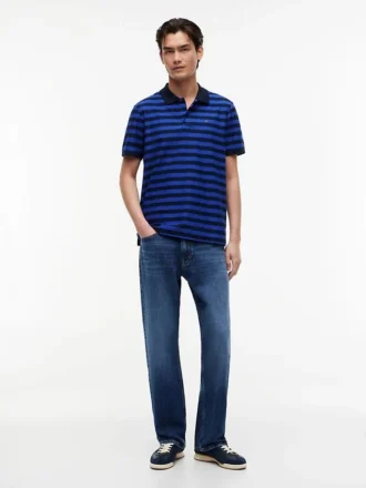 Tommy Jeans レギュラーフィット ストライプ ポロシャツ