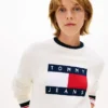 Tommy Jeans フラッグロゴ・ティップド・セーター