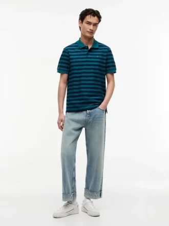 Tommy Jeans レギュラーフィット ストライプ ポロシャツ