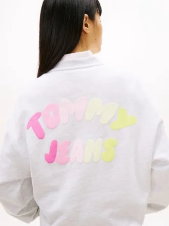 Tommy Jeans パフプリント ボックス型スウェットシャツ