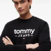 Tommy Jeans ロゴ スエード調スウェットシャツ Tommy Jeans ロゴ スエード調スウェットシャツ
