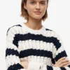 Tommy Jeans ストライプ ケーブルニット セーター
