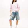 Tommy Jeans パフプリント ボックス型スウェットシャツ