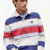 Tommy Jeans リラックス ストライプ ラグビー ポロシャツ