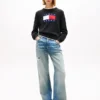 Tommy Jeans フラッグロゴ・ティップド・セーター