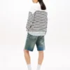 Tommy Jeans バーシティロゴ ストライプ セーター
