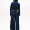Tommy Jeans クロップドデニムジップジャケット Tommy Jeans クロップドデニムジップジャケット