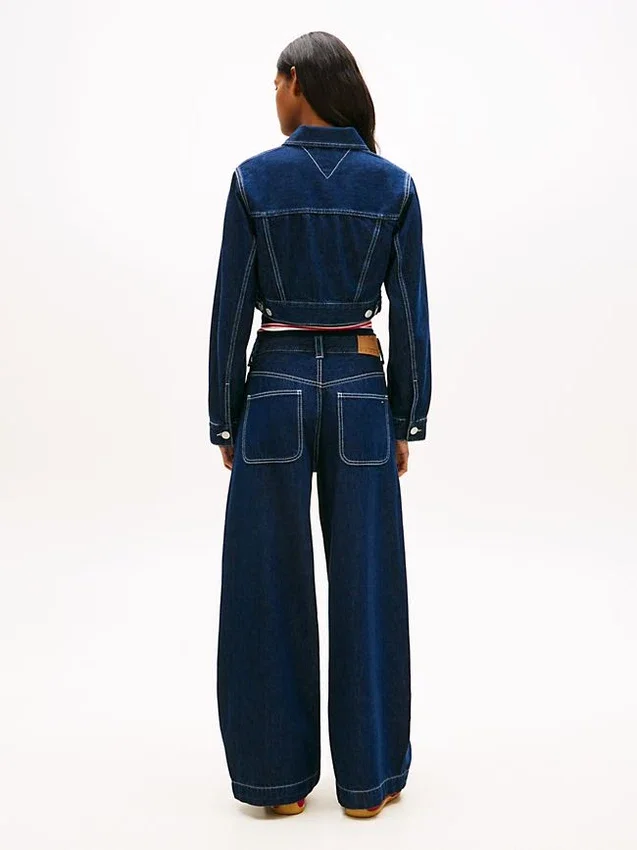 Tommy Jeans クロップドデニムジップジャケット Tommy Jeans クロップドデニムジップジャケット