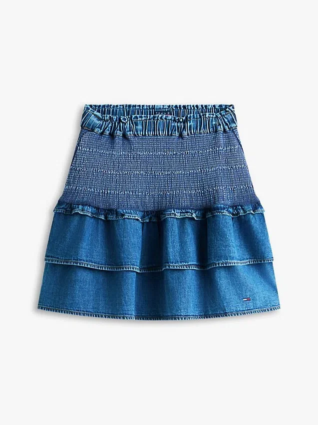 Tommy Jeans ティアード・シャンブレー・ミニスカート Tommy Jeans ティアード・シャンブレー・ミニスカート