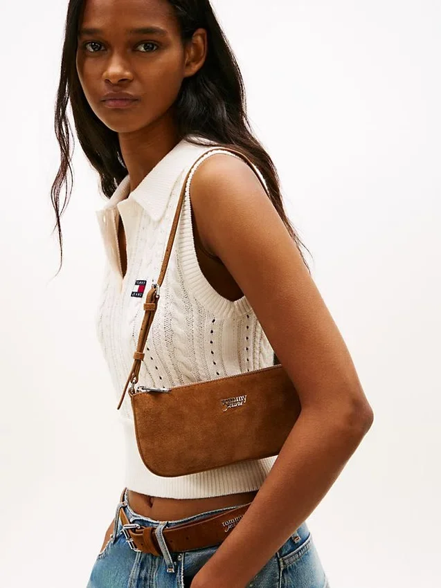 Tommy Jeans スエード ショルダーバッグ Tommy Jeans スエード ショルダーバッグ